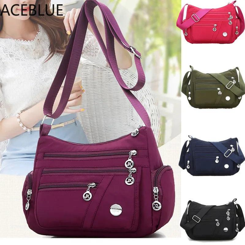 Casual Waterproof Crossbody Bag Women Nylon Messenger Bags