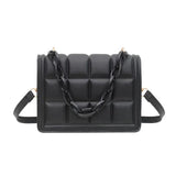 Casual Ladies Mini Handbags Checkered PU Leather Crossbody Purse