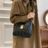 Casual Handbags For Women High Pu Leather Ladies Shoulder Bag Embroidery