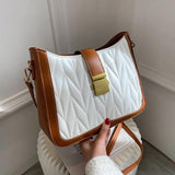 Casual Handbags For Women High Pu Leather Ladies Shoulder Bag Embroidery