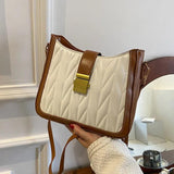 Casual Handbags For Women High Pu Leather Ladies Shoulder Bag Embroidery