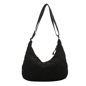 Casual Women Handbag Soft Cotton Shoulder Bags Solid Shopping Crossbody B