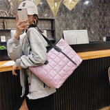 Casual Quilted Large Capacity Tote Shoulder Bags Winter Handbags