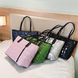 Casual Quilted Large Capacity Tote Shoulder Bags Winter Handbags
