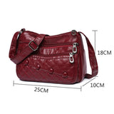 Casual Soft Leather Crossbody Bag with Multiple Pockets for Women