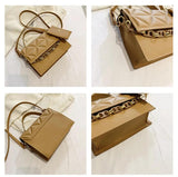Casual Chain Crossbody Bag PU Leather Shoulder Handbag Messenger Bag