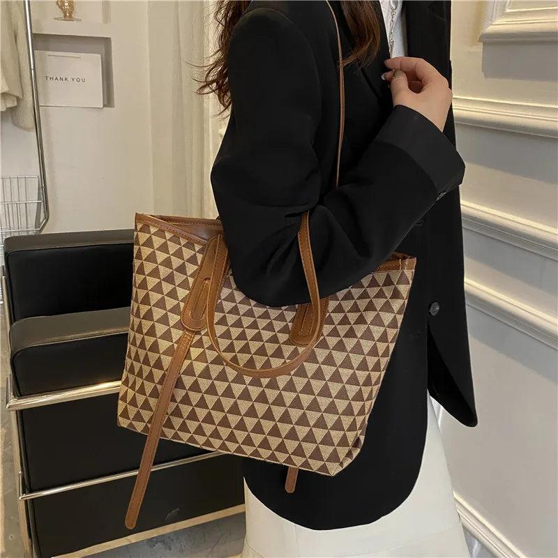 Casual Large Capacity Tote Handbag for Women Autumn Winter