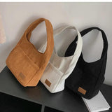 Casual Corduroy Women Shoulder Bag Large Capacity Totes Lady Handbag