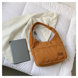 Casual Corduroy Women Shoulder Bag Large Capacity Totes Lady Handbag