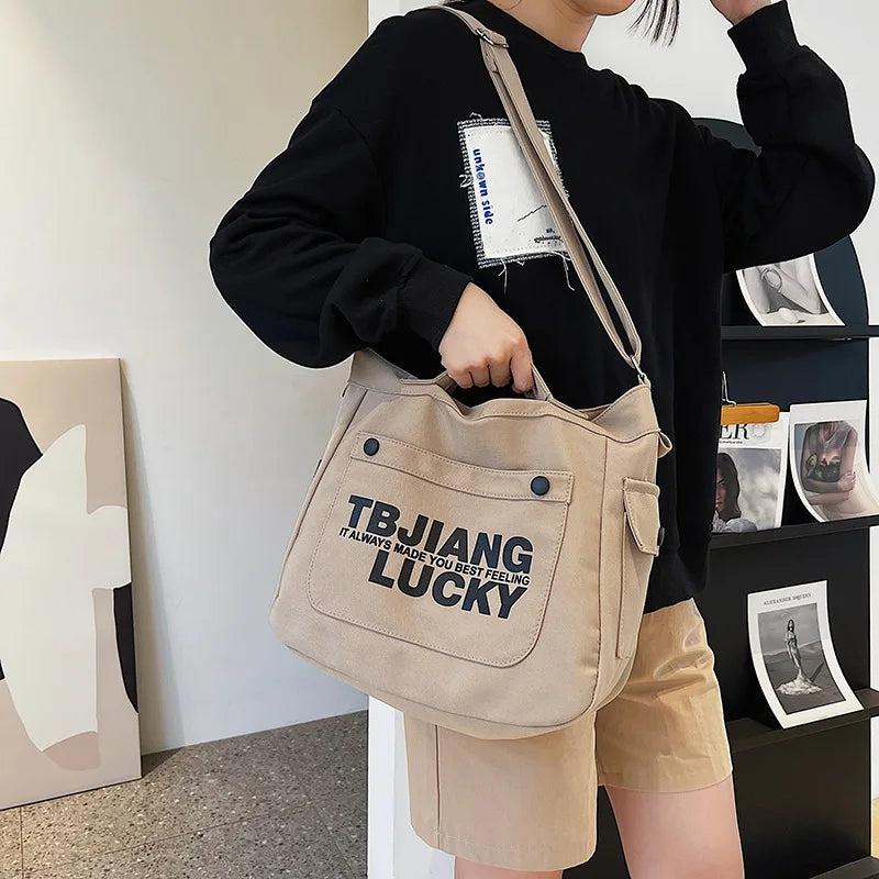 Casual Tote Bags for Women Large Capacity Canvas Shoulder Handbag