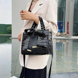 Bowknot Totes Women Shoulder Bag PU Leather