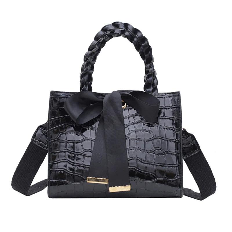 Bowknot Totes Women Shoulder Bag PU Leather