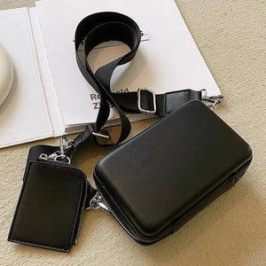 Box Bags Women High PU Leather Shoulder Crossbody Bag Handbags