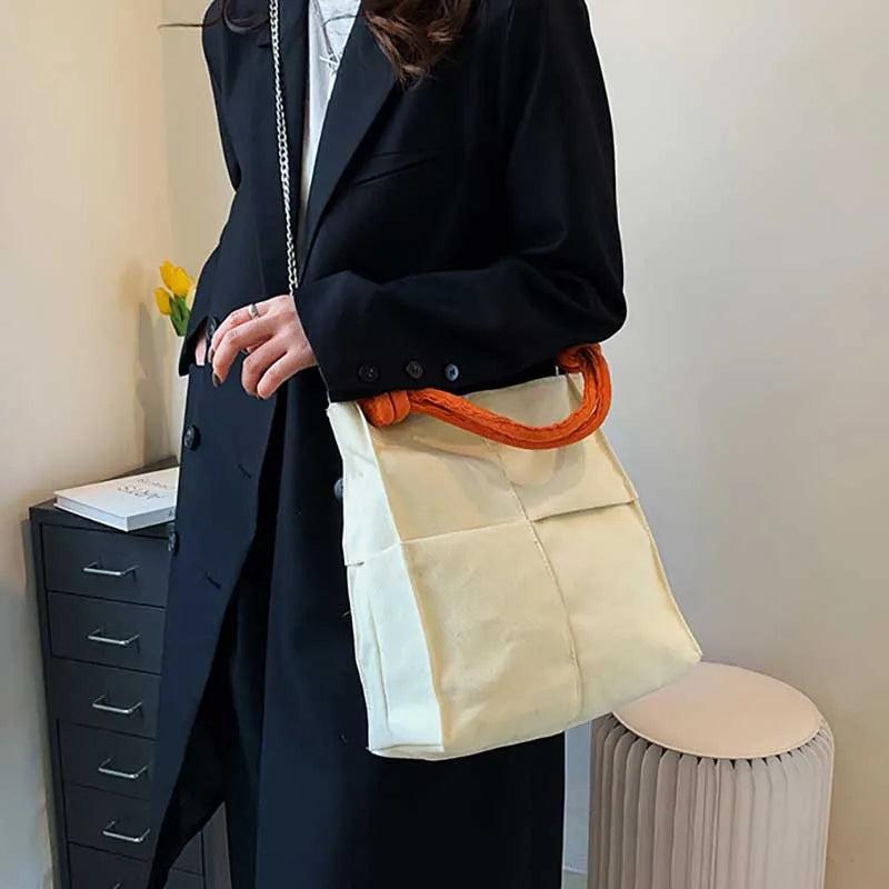 Casual Chain Shoulder Bag Large Capacity Handbag Top Handle