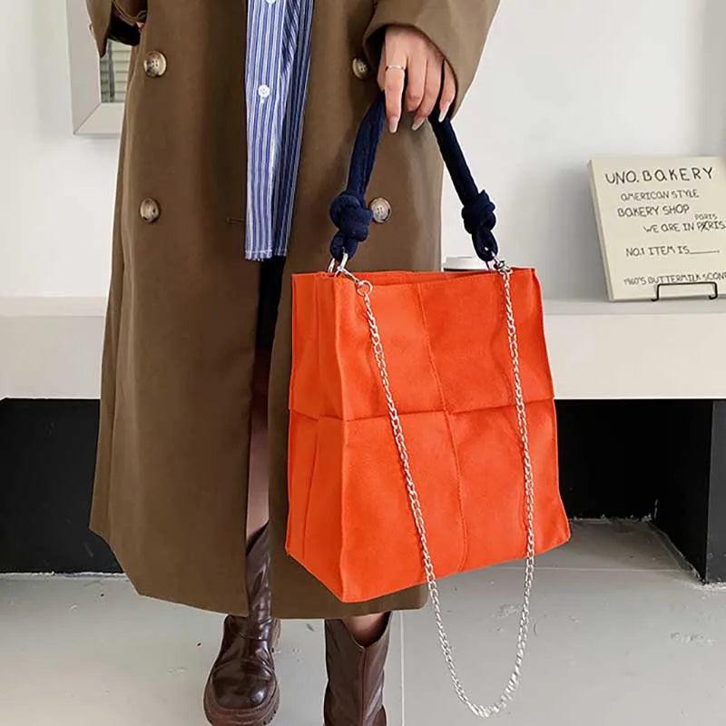 Casual Chain Shoulder Bag Large Capacity Handbag Top Handle