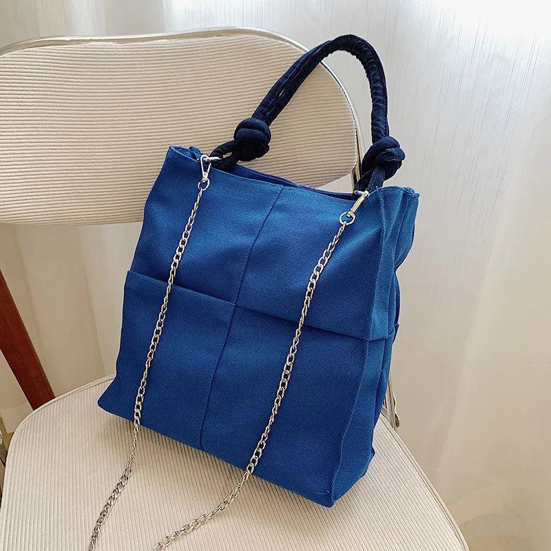 Casual Chain Shoulder Bag Large Capacity Handbag Top Handle