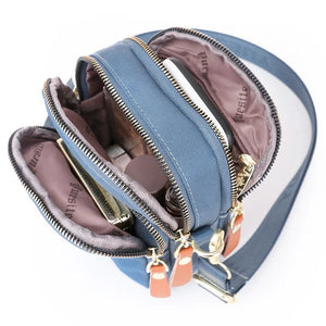 Casual Shoulder Bag Nylon Three Layer Handbag