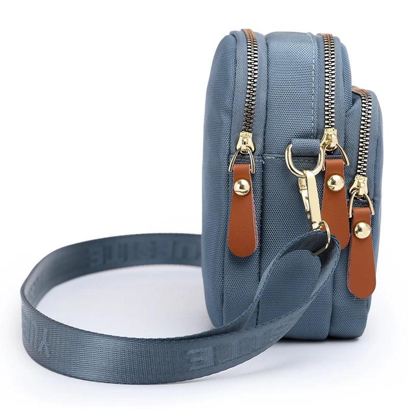 Casual Shoulder Bag Nylon Three Layer Handbag