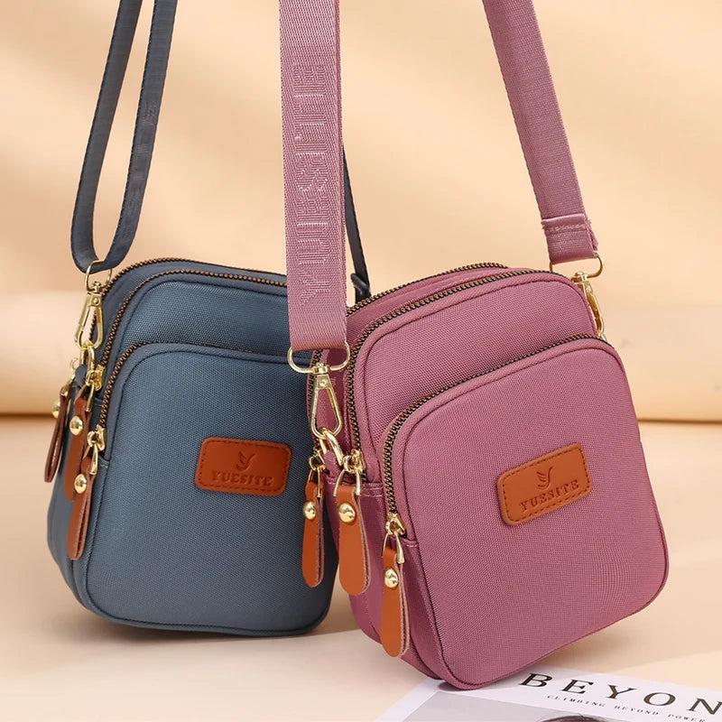 Casual Shoulder Bag Nylon Three Layer Handbag