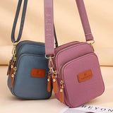 Casual Shoulder Bag Nylon Three Layer Handbag