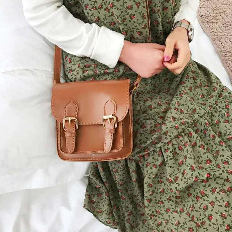 Bow Handbag PU Leather Women's Shoulder Crossbody Bags Ladies Small Handbags