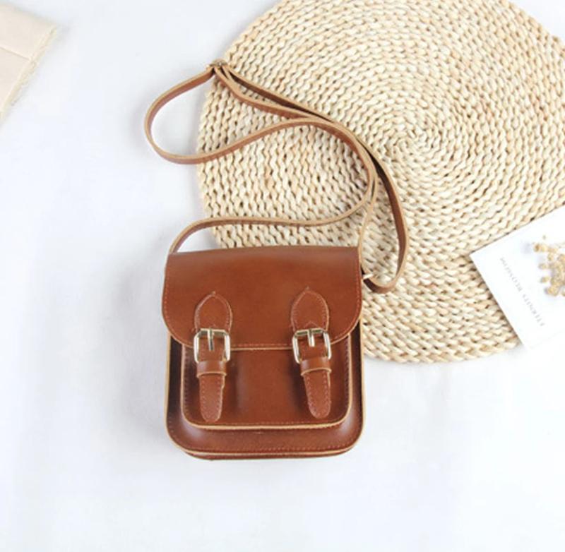 Bow Handbag PU Leather Women's Shoulder Crossbody Bags Ladies Small Handbags