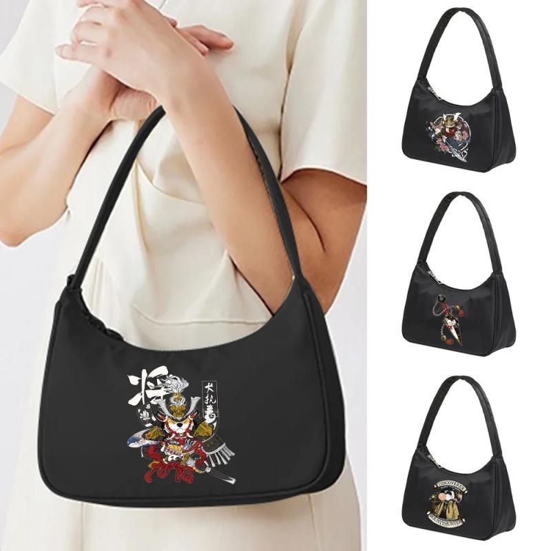 Casual Handbag Purses Harajuku Shoulder Hobo Bags Organizer Samurai Print