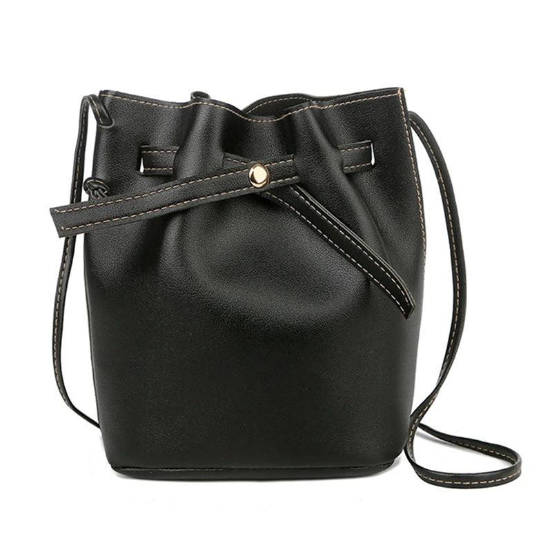 Bucket Shoulder Bag Women Drawstring Crossbody Bag
