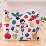 Cartoon Printed Women Graffiti Handbag Mini Crossbody Shoulder Bag