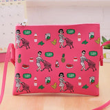 Cartoon Printed Women Graffiti Handbag Mini Crossbody Shoulder Bag