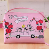 Cartoon Printed Women Graffiti Handbag Mini Crossbody Shoulder Bag