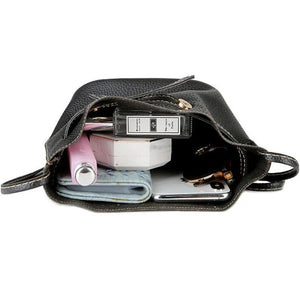 Bucket Shoulder Bag Women Drawstring Crossbody Bag