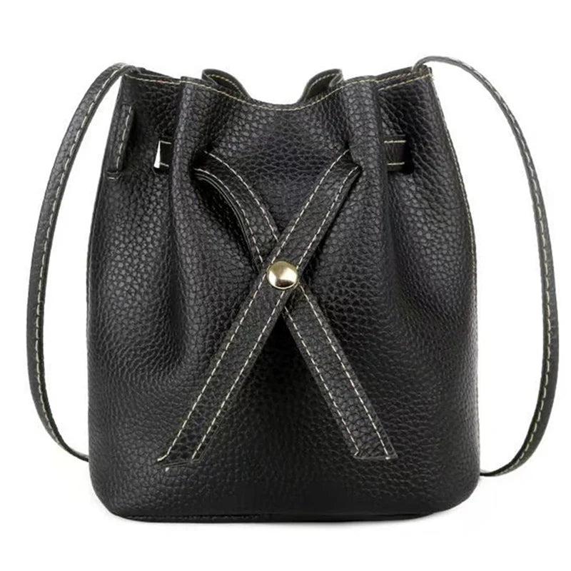 Bucket Shoulder Bag Women Drawstring Crossbody Bag