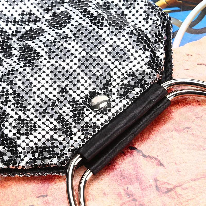 Cat Leopard Sequin Evening Bag Chain Messenger Bag