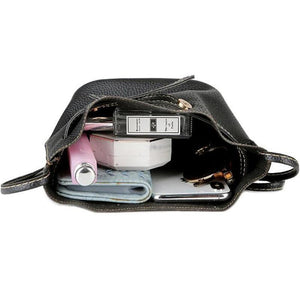 Bucket Shoulder Bag Drawstring Crossbody Messenger Bag