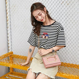 Cartoon Handbags Women Shoulder Mini Crossbody Bag Metal Cat Strap Female Clutch