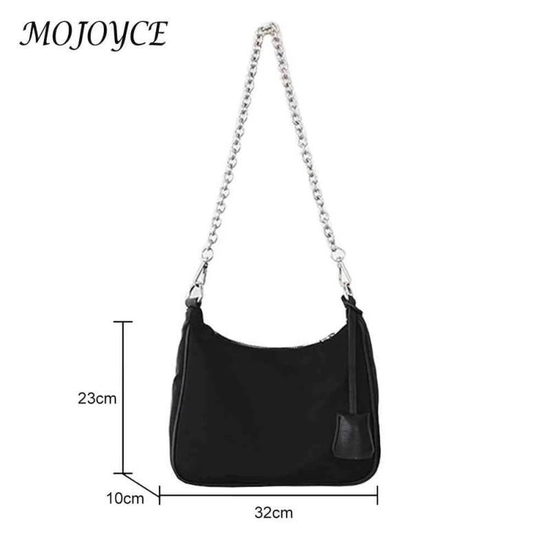 Casual Women Messenger Bags Nylon Chain Crossbody Handbags 3 in 1 Underarm Bag