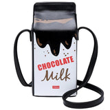 Cartoon Milk Box Shoulder Messenger Bag Girls Small Phone Bag