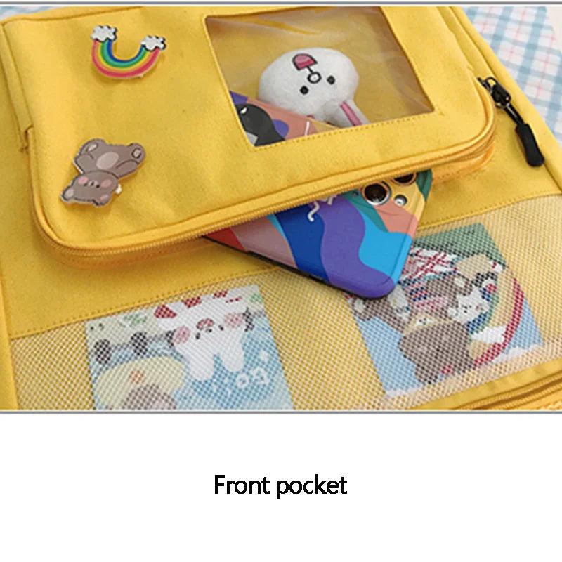 Cartoon Rabbit Canvas Tote Bag Crossbody Shoulder Bag