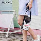 Cartoon Printed Crossbody Bag Banana Milk Box Leather Phone Wallet