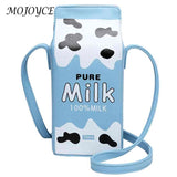 Cartoon Printed Crossbody Bag Banana Milk Box Leather Phone Wallet