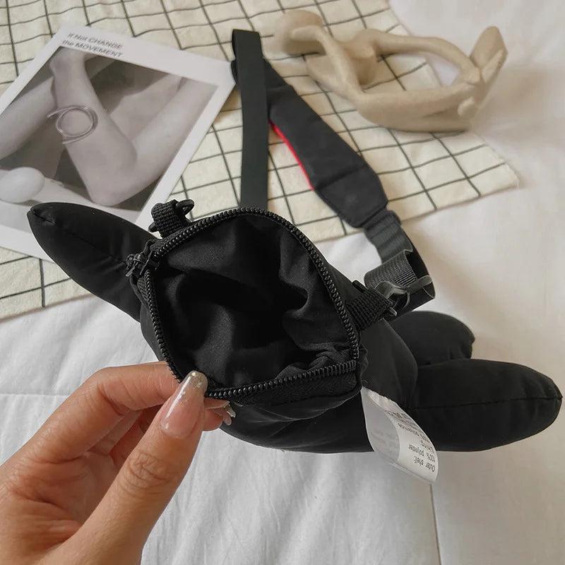 Cartoon Girl Nylon Messenger Bag Coin Purse