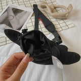 Cartoon Girl Nylon Messenger Bag Coin Purse