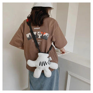 Cartoon Girl Nylon Messenger Bag Coin Purse