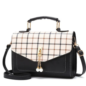 Casual Small Square Bag Women Autumn One-shoulder Cross-body Bag Pearl Handbag