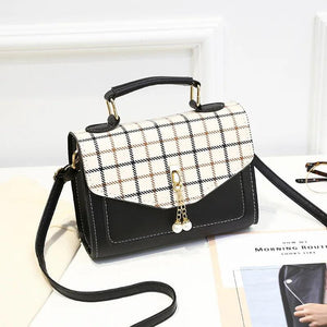 Casual Small Square Bag Women Autumn One-shoulder Cross-body Bag Pearl Handbag