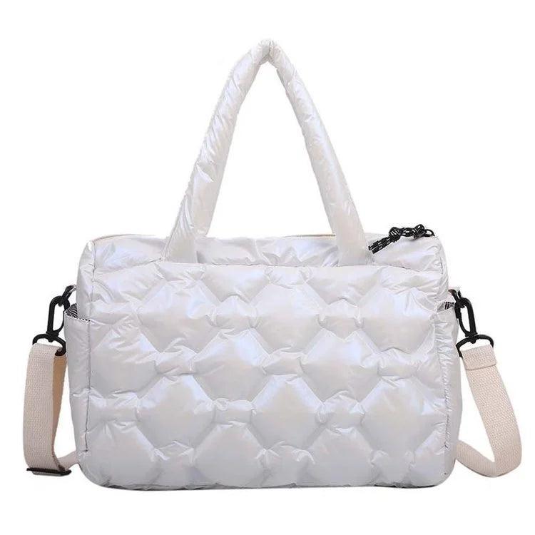 Casual Space Pad Cotton Crossbody Bag Large Capacity Tote