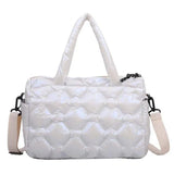 Casual Space Pad Cotton Crossbody Bag Large Capacity Tote