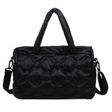 Casual Space Pad Cotton Crossbody Bag Large Capacity Tote