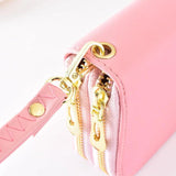 Bow Double Zipper Women's Wallet Handbag Large Capacity Mobile Phone Bag